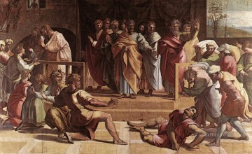 ラファエル Painting - アナニアの死 ルネサンスの巨匠ラファエロ